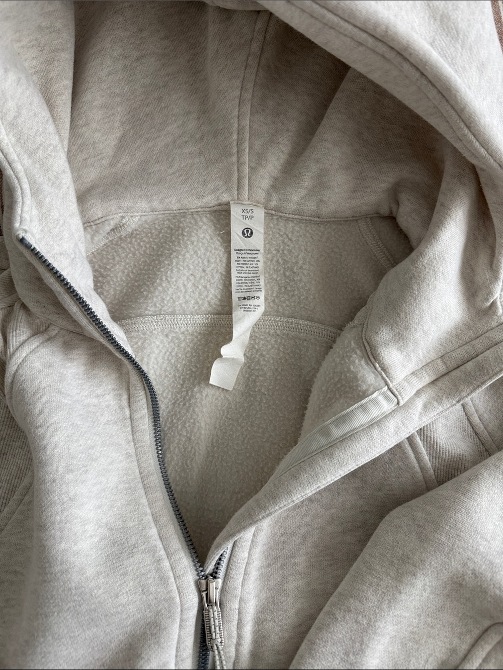 Lululemon Light Beige Half-Zip Hoodie - Picture 2 of 5
